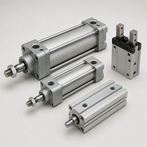 Pneumatic Cylinders, Grippers & Actuators