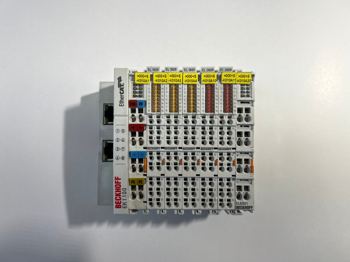 BECKHOFF EK1100 1x EL6001 3x 1809 2x 2809 EtherCAT Coupler Interface Module