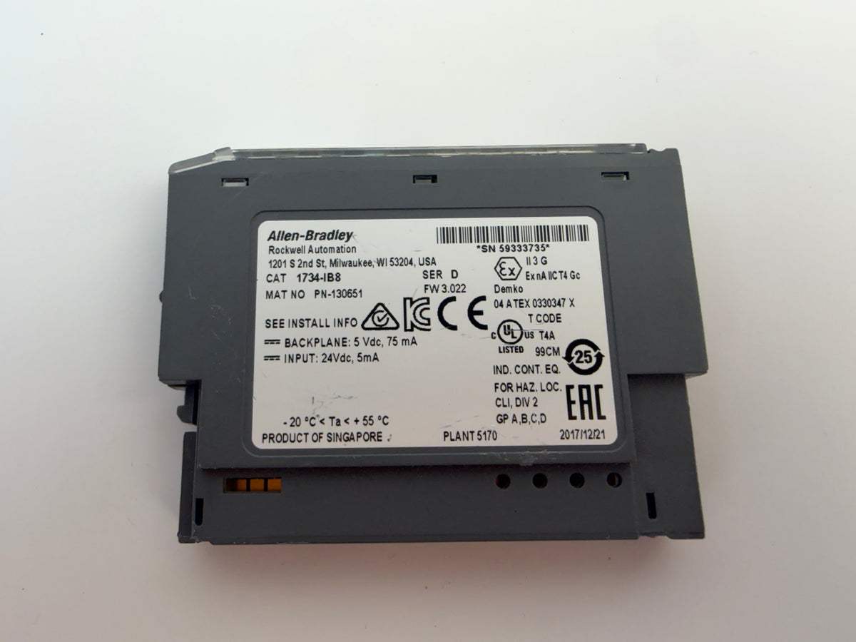 Allen-Bradley 1734-IB8 Series D POINT I/O 8-Point 24V DC Sink Digital Input Module
