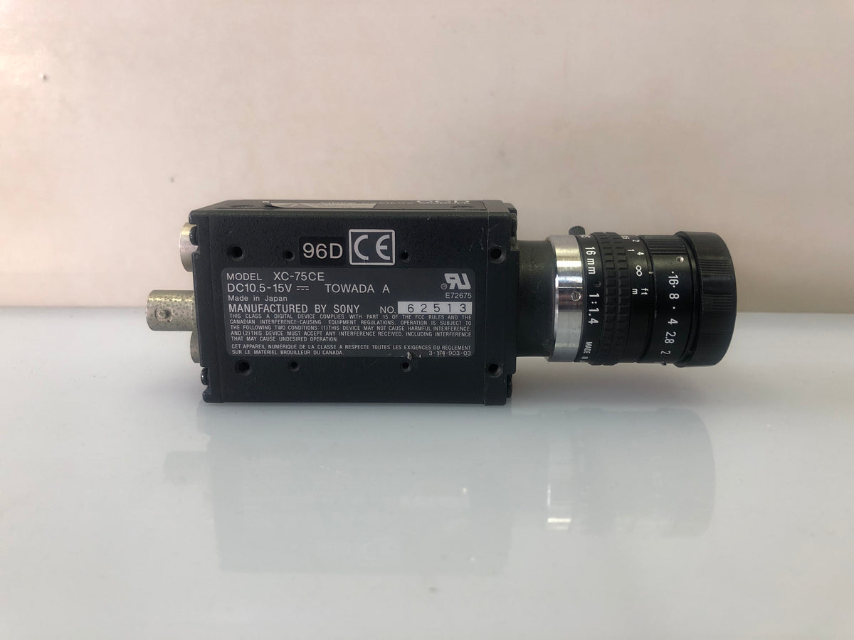 SONY XC-75CE Video CCD Camera Module with Cosmicar 16mm f/1.4 Lens