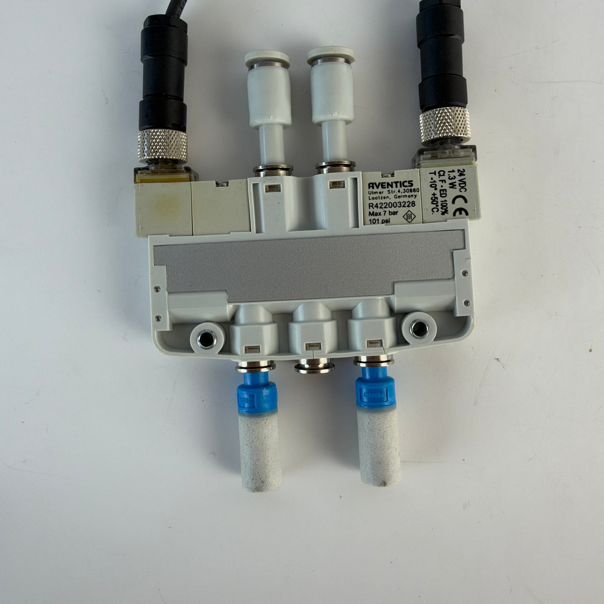 AVENTICS R422103582 LS04-AF 2x3/2 NC/NC Pneumatic Solenoid Valve 24VDC with 2 Cables