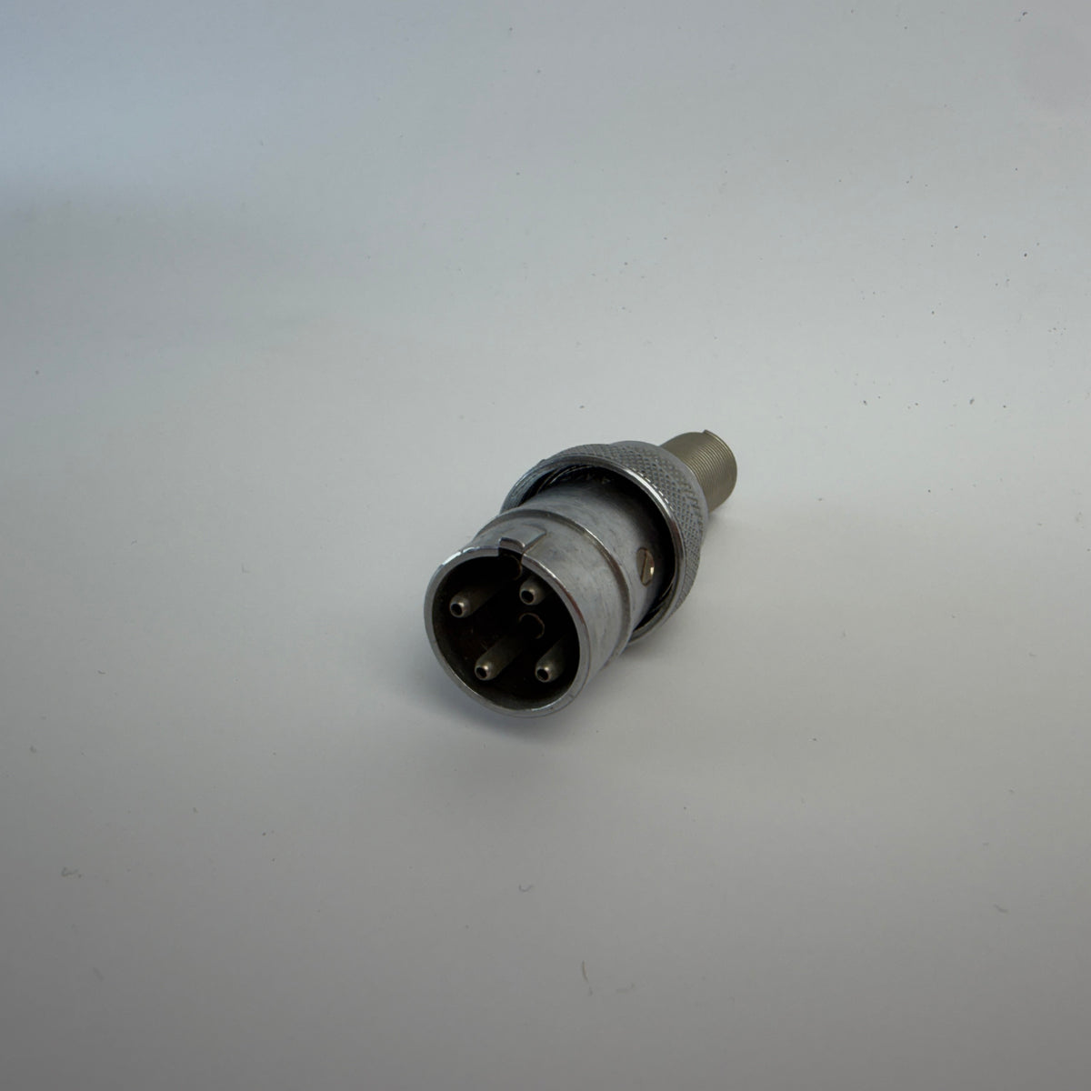 Lot of 2 Amphenol 4-Pin Male Circular Cable Connector Plugs Metal