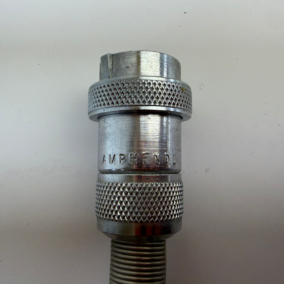 Lot of 2 Amphenol 4-Pin Male Circular Cable Connector Plugs Metal