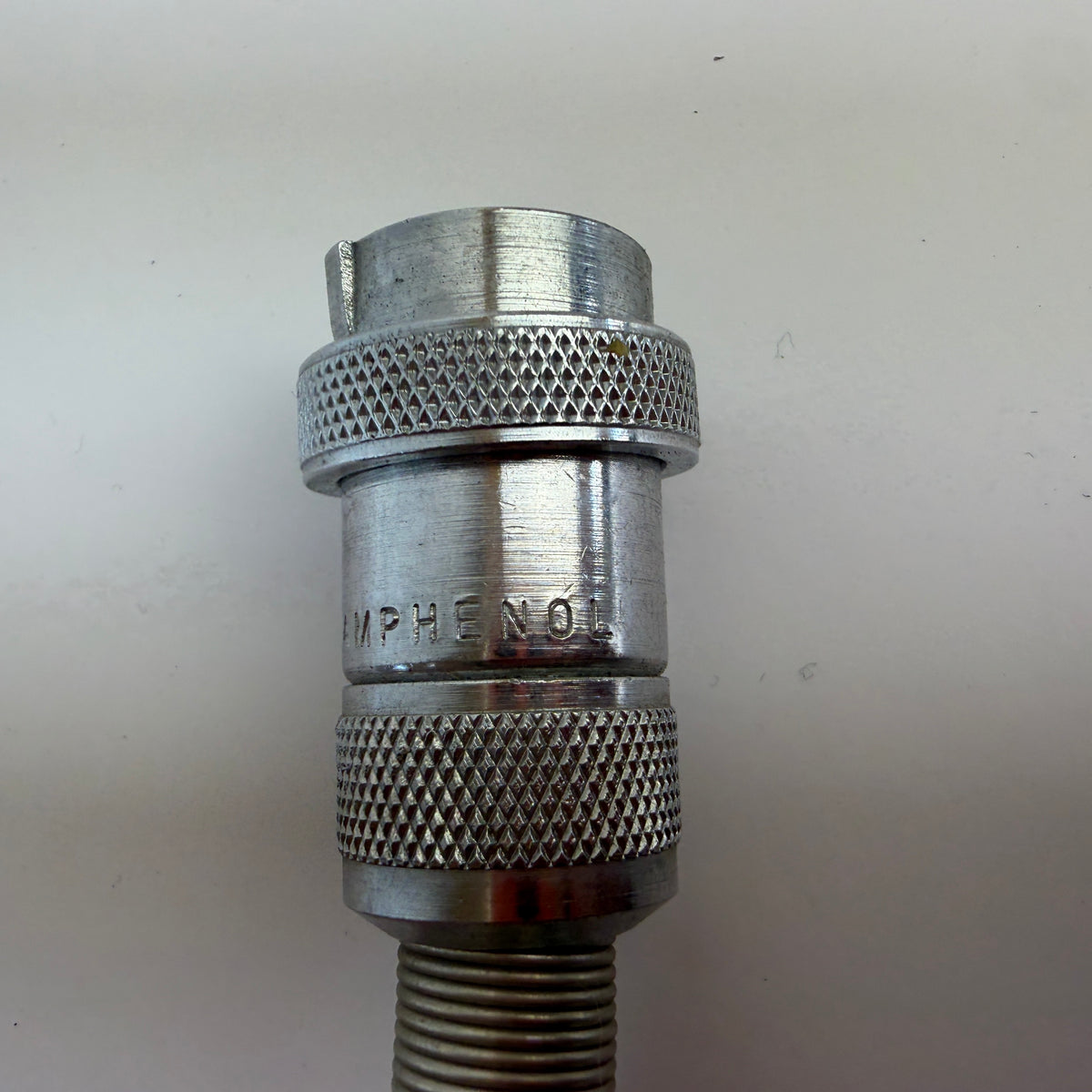 Lot of 2 Amphenol 4-Pin Male Circular Cable Connector Plugs Metal