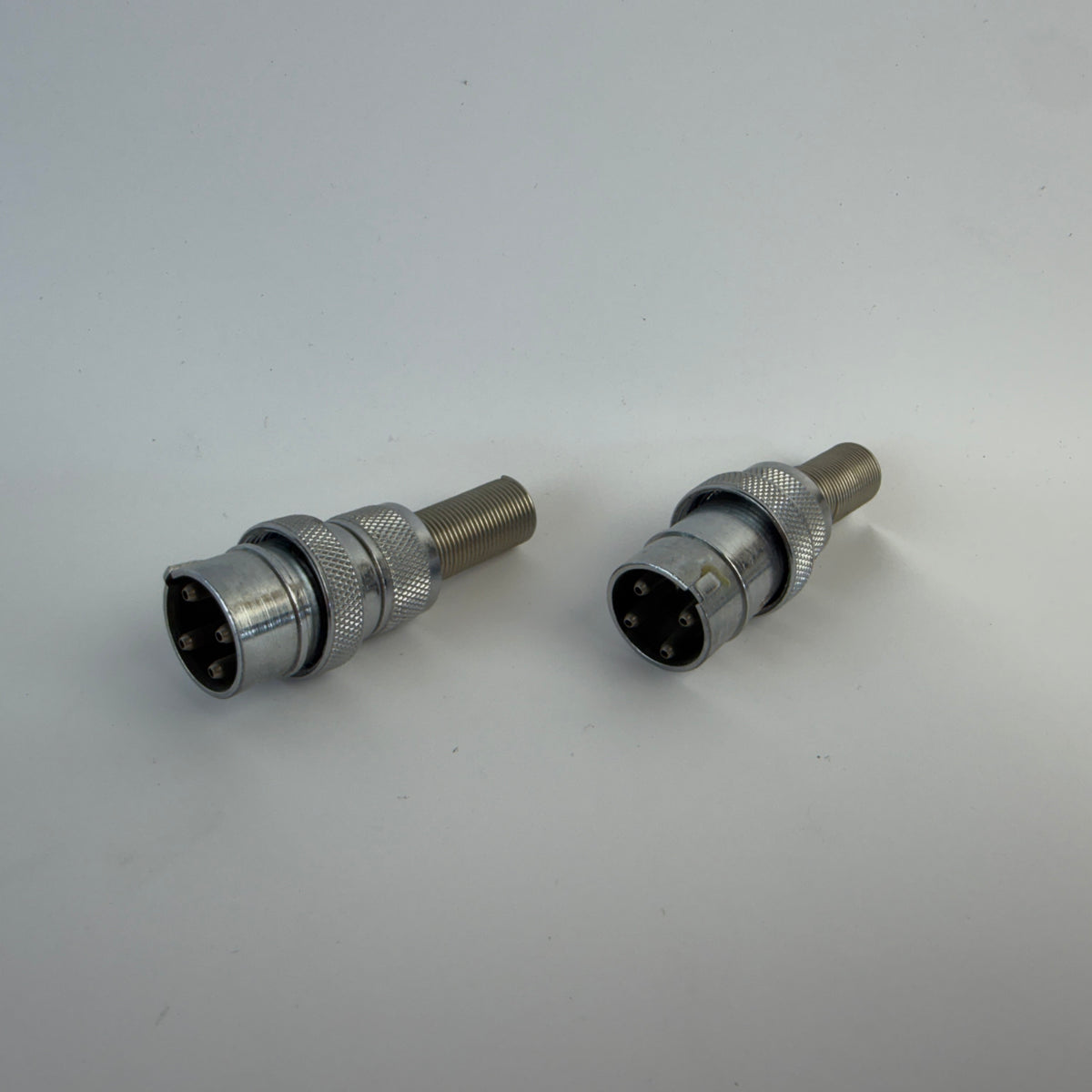 Lot of 2 Amphenol 4-Pin Male Circular Cable Connector Plugs Metal