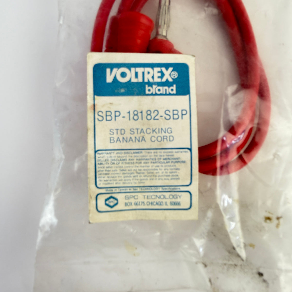 Voltrex SBP-18182-SBP Standard Stacking Banana Test Cord Red – Lot of 5