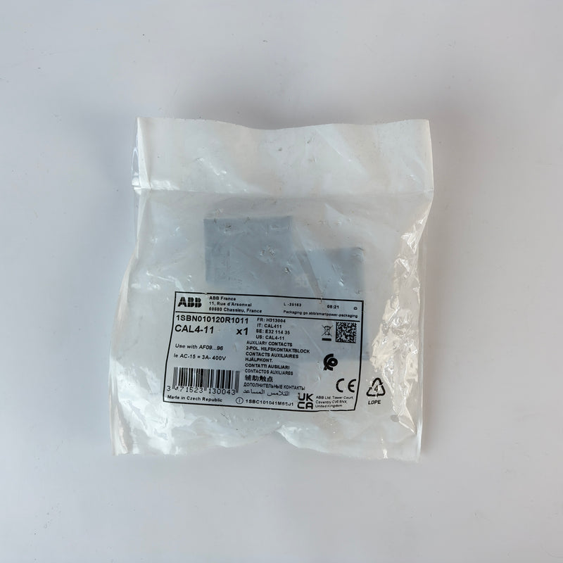 ABB CAL4-11 1SBN010120R1011 2-Pole Auxiliary Contact Block 1NO 1NC