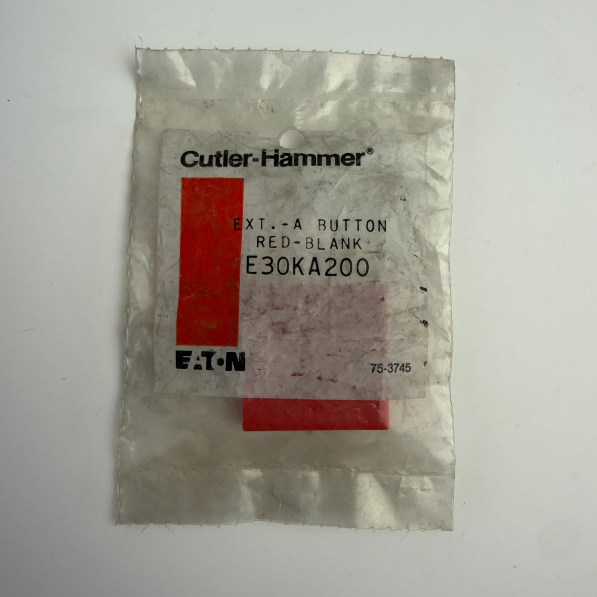 Cutler-Hammer Eaton E30KA200 Red Blank Type A Extended Pushbutton Cap