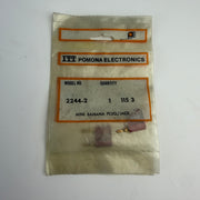 Lot of 2 Pomona Electronics 2244-2 Double Miniature Banana Plug Red NOS
