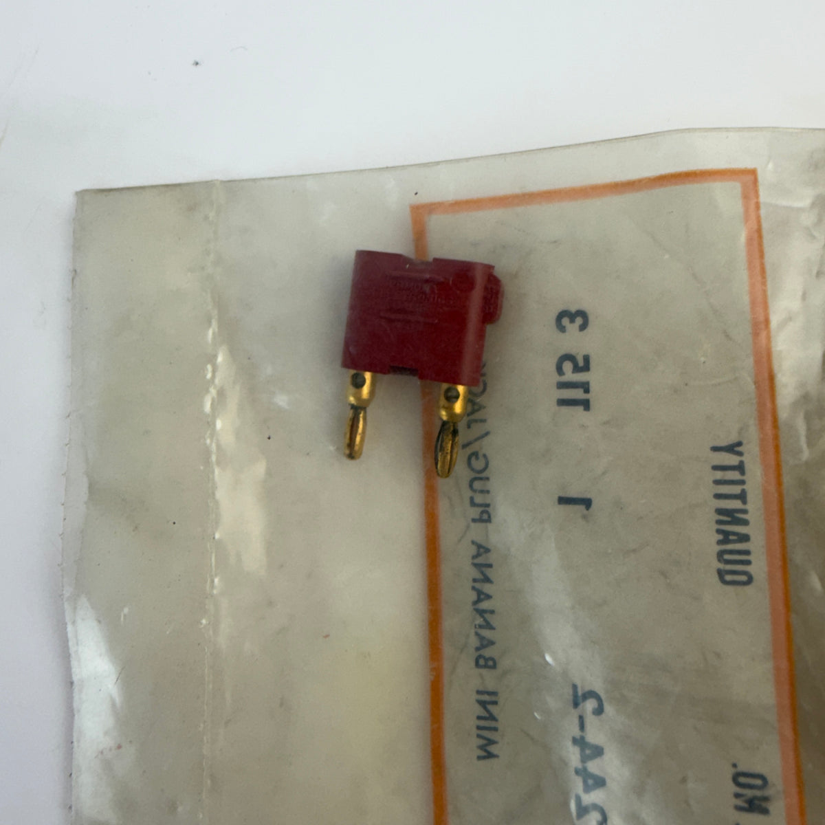 Lot of 2 Pomona Electronics 2244-2 Double Miniature Banana Plug Red NOS