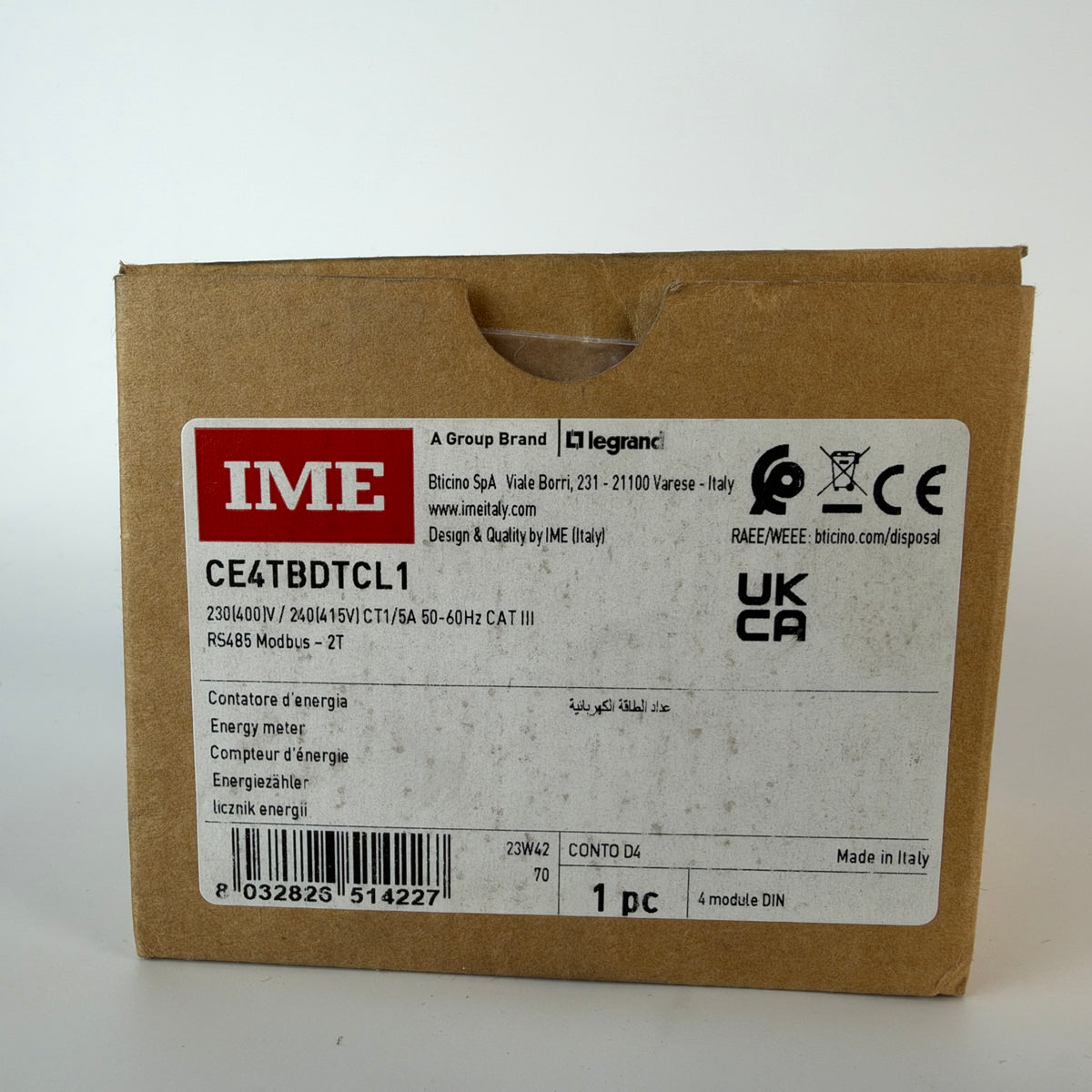 IME CONTO D4 CE4TBDTCL1 3-Phase Energy Meter 1/5A RS485 Modbus
