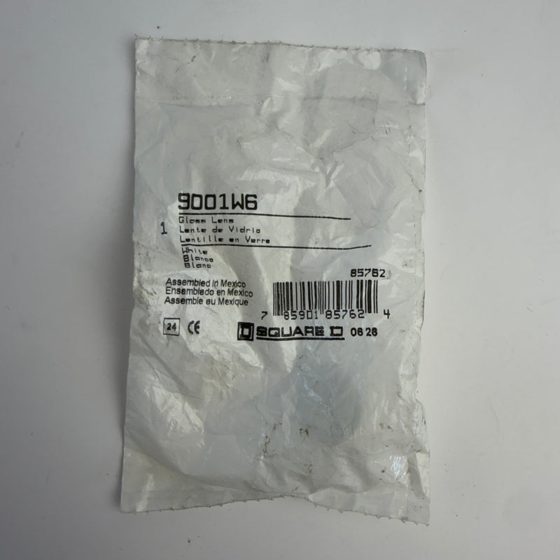 Square D 9001W6 White Glass 30mm Pilot Light Lens
