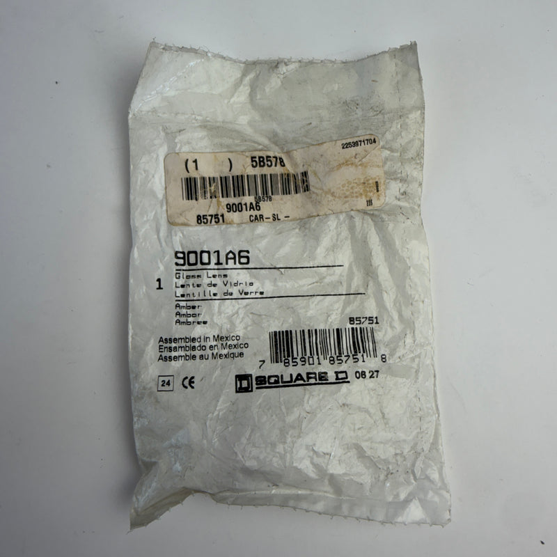 Square D 9001A6 Amber Glass 30mm Pilot Light Lens