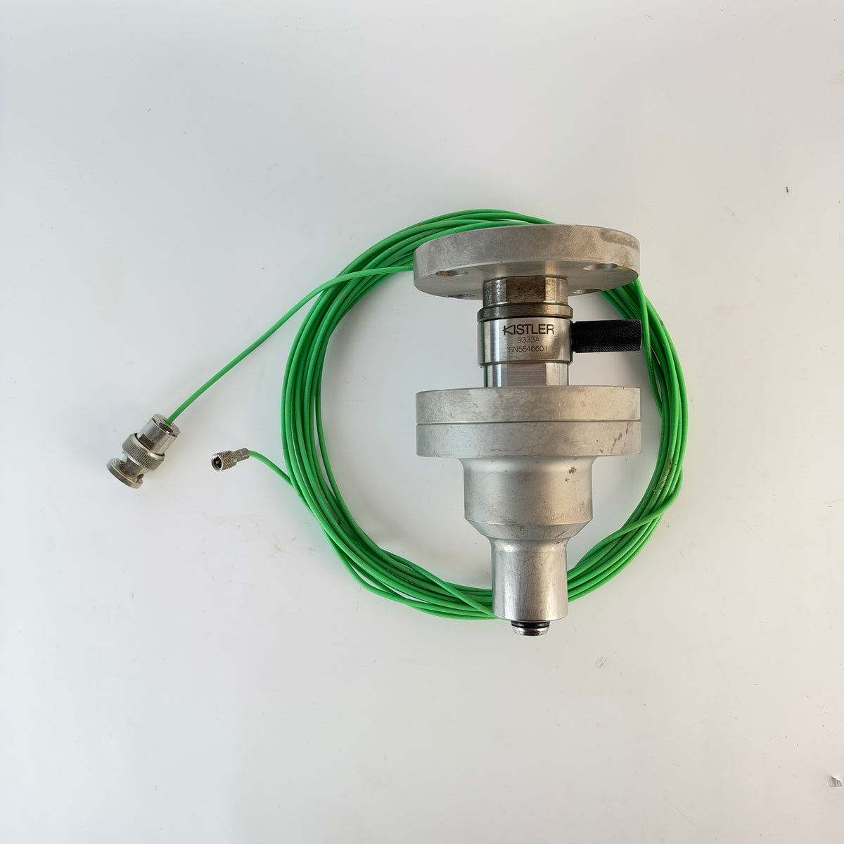Kistler 9333A Piezoelectric Press Force Load Cell with Mounting Flange Assembly & Cable