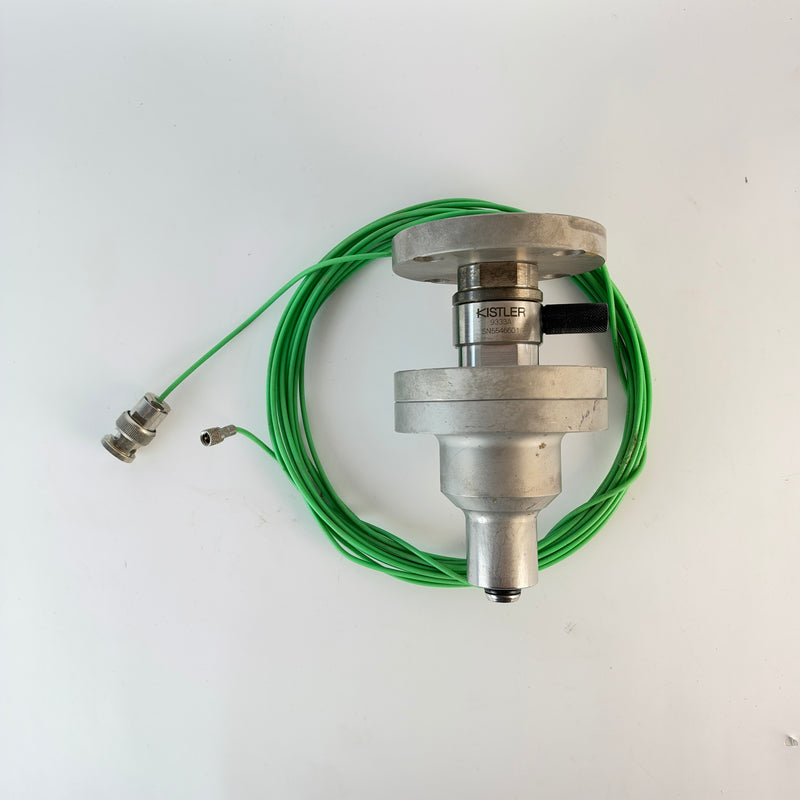 Kistler 9333A Piezoelectric Press Force Load Cell with Mounting Flange Assembly & Cable