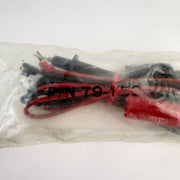 Red & Black Multimeter Test Lead Set with Probes and Alligator Clips