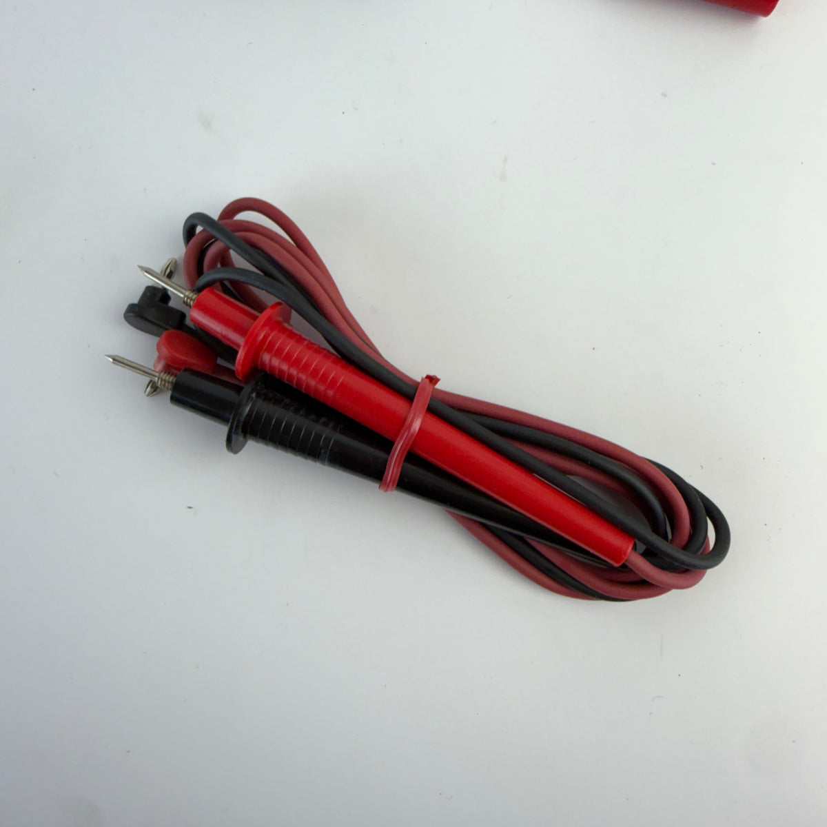 Red & Black Multimeter Test Lead Set with Probes and Alligator Clips