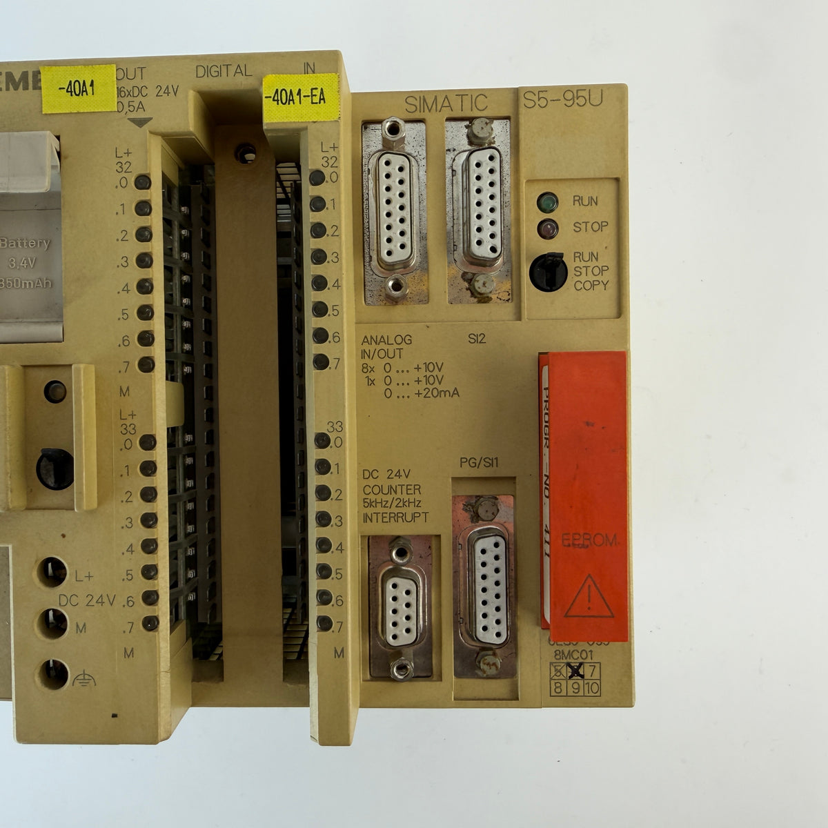 Siemens SIMATIC S5-95U 6ES5 095-8MC01 Compact PLC CPU with EPROM Module
