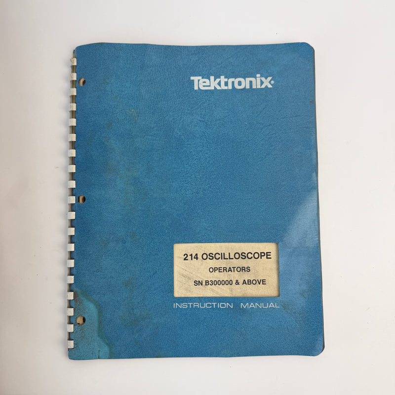 Tektronix 070-5054-00 214 Oscilloscope Operators Instruction Manual SN B300000 & Above