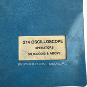 Tektronix 070-5054-00 214 Oscilloscope Operators Instruction Manual SN B300000 & Above