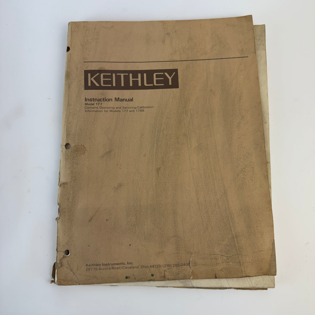 Keithley 29683 Model 177 Microvolt Digital Multimeter Instruction Service Calibration Manual
