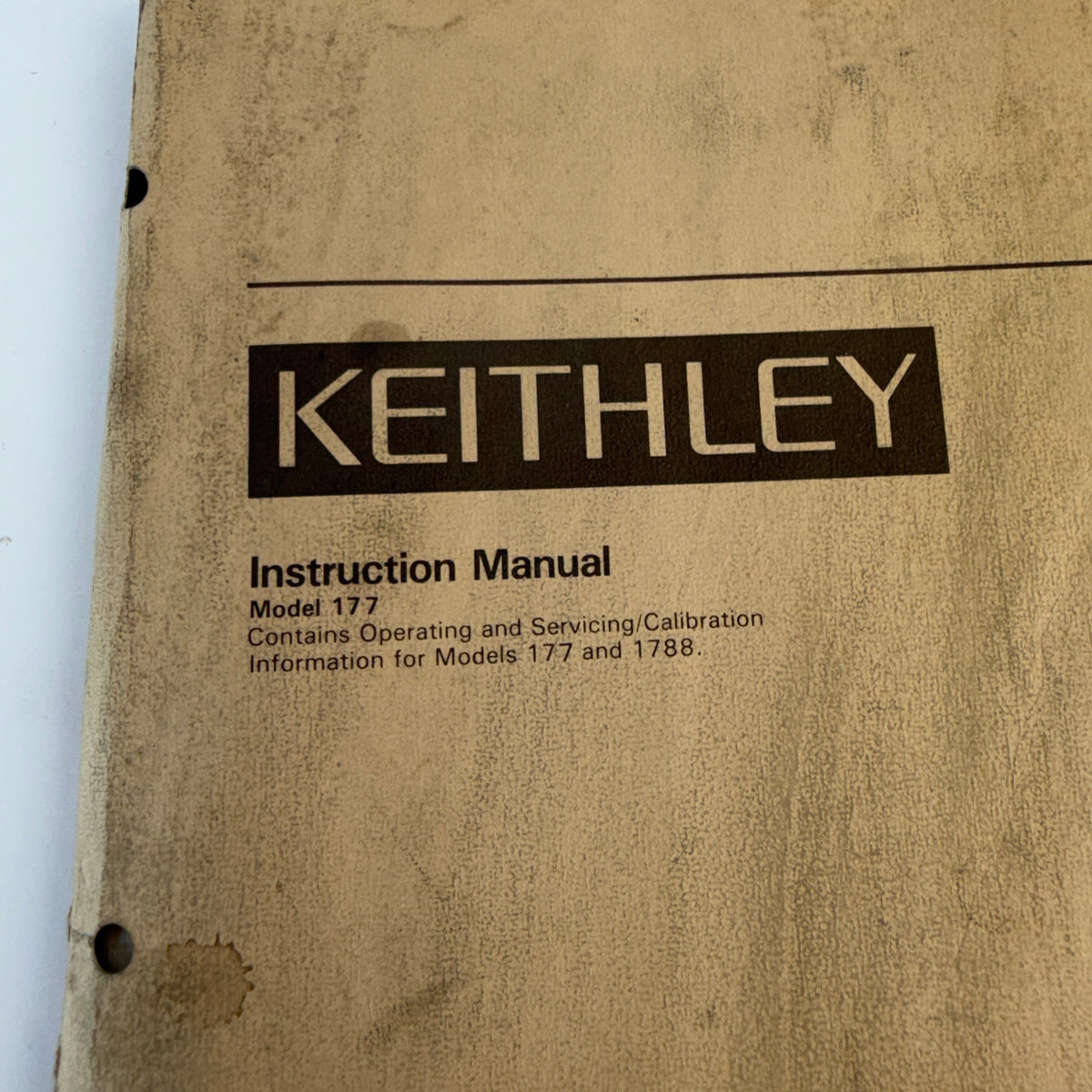 Keithley 29683 Model 177 Microvolt Digital Multimeter Instruction Service Calibration Manual