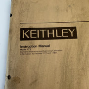 Keithley 29683 Model 177 Microvolt Digital Multimeter Instruction Service Calibration Manual