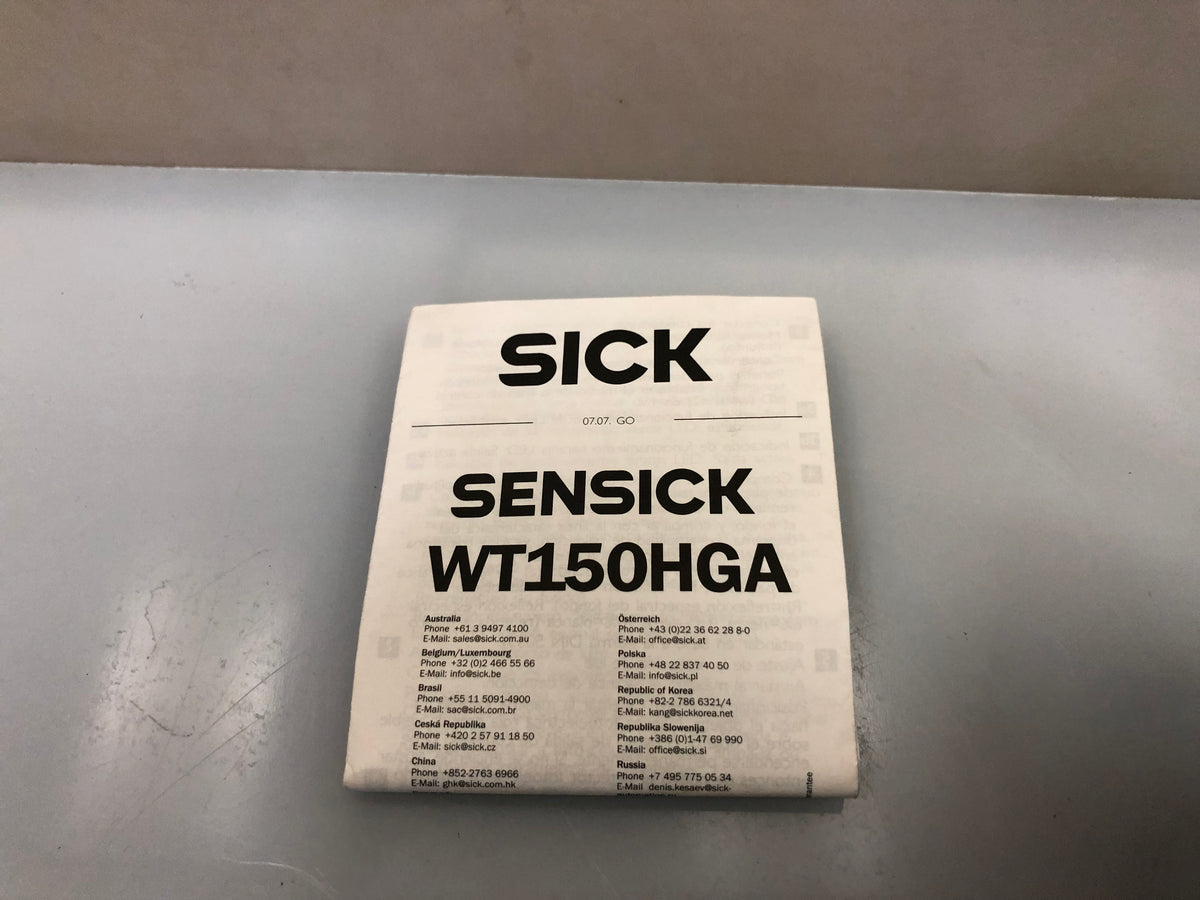 SICK WT150-N460 Photoelectric Sensor – Background Suppression