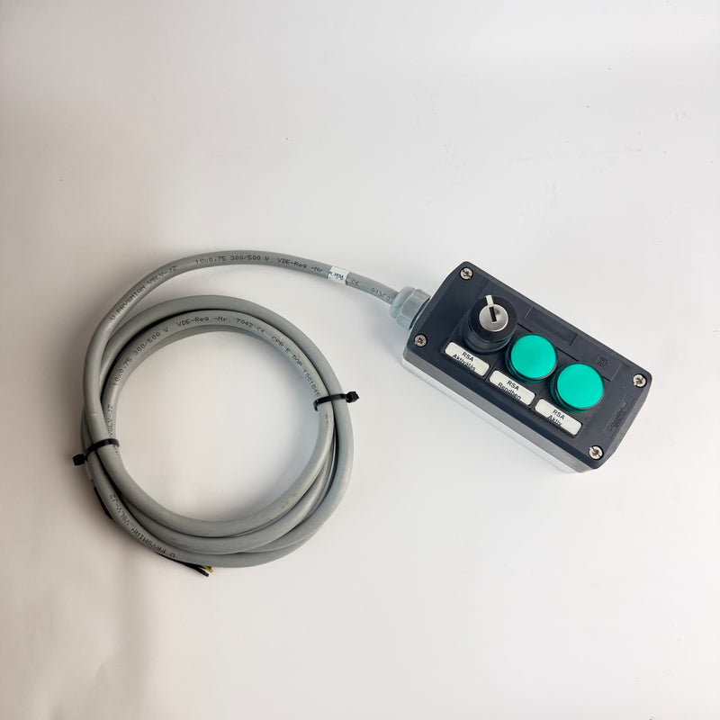 Schneider Electric XAL Control Station with Key Selector & 2 Green Pilot Lights, 2.2m Cable