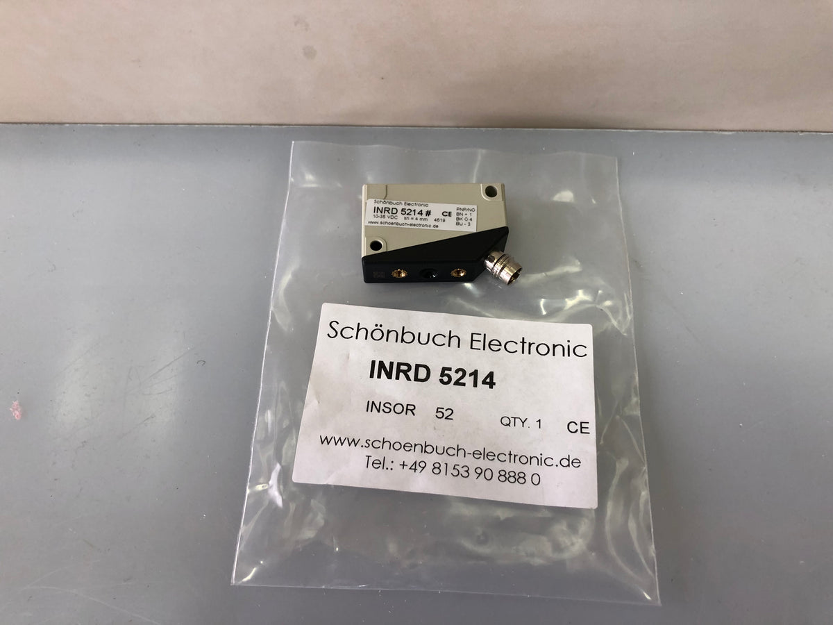 Schonbuch INRD 5214 Inductive Proximity Sensor – 10–30V DC, M12, Flush Mount