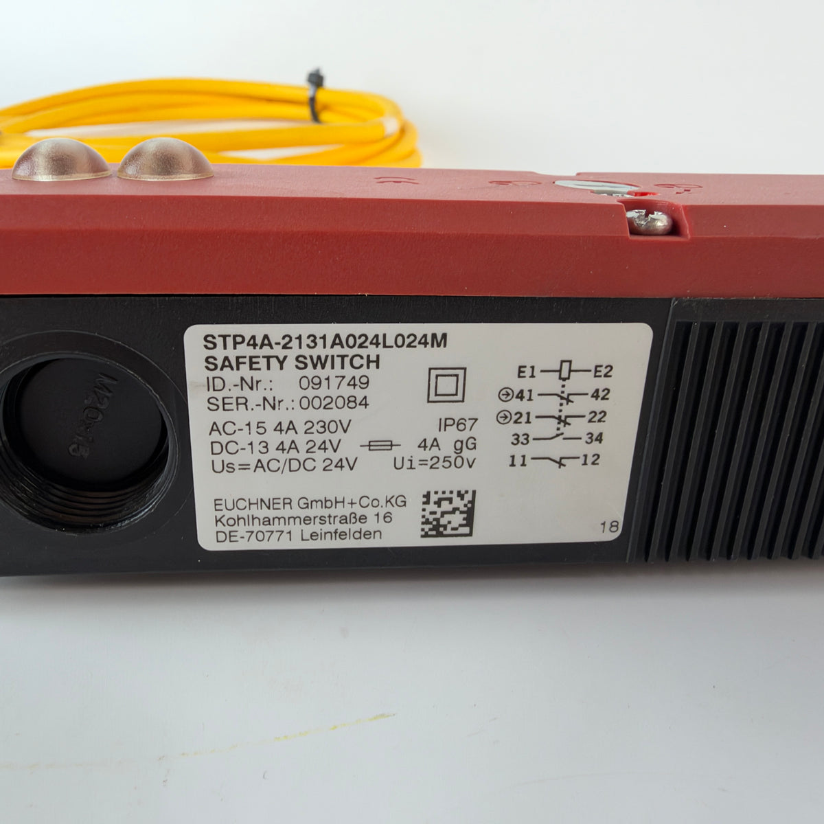 Euchner STP4A-2131A024L024M 091749 Safety Switch with Guard Locking & Actuator