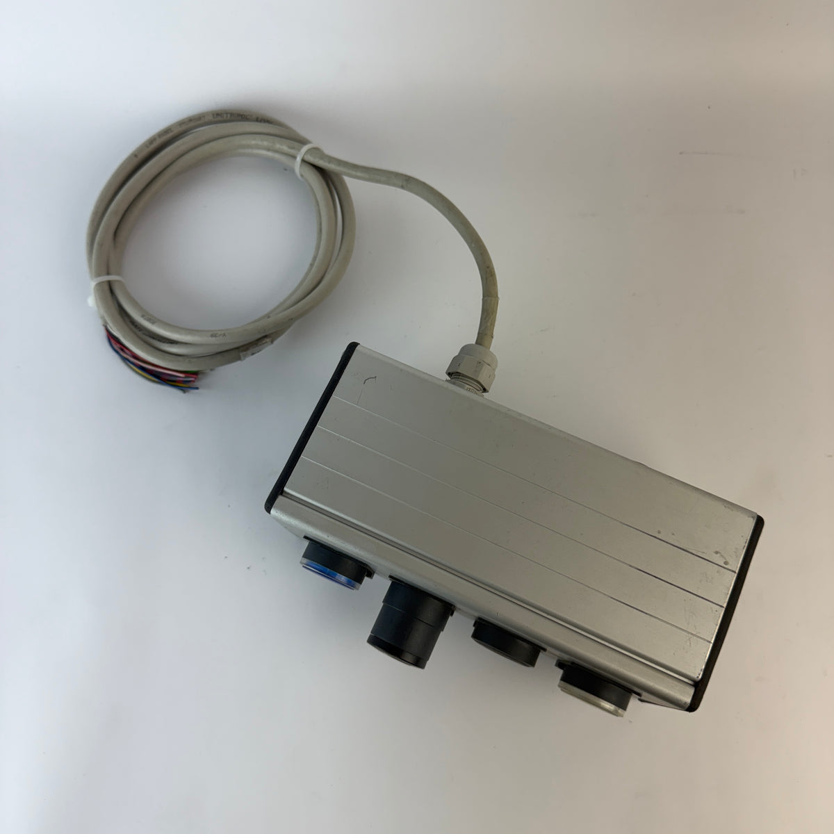 Lot of 2 Industrial Operator Control Stations with 3 Push Buttons & Key Selector, Cabled