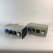 Lot of 2 Industrial Operator Control Stations with 3 Push Buttons & Key Selector, Cabled