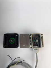Lot of 3 Schneider Electric XAL Green Illuminated Push Button Stations with Cables