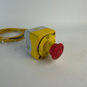 Lot of 2 Schneider Electric XAL Emergency Stop Mushroom Push Button Stations with Cables