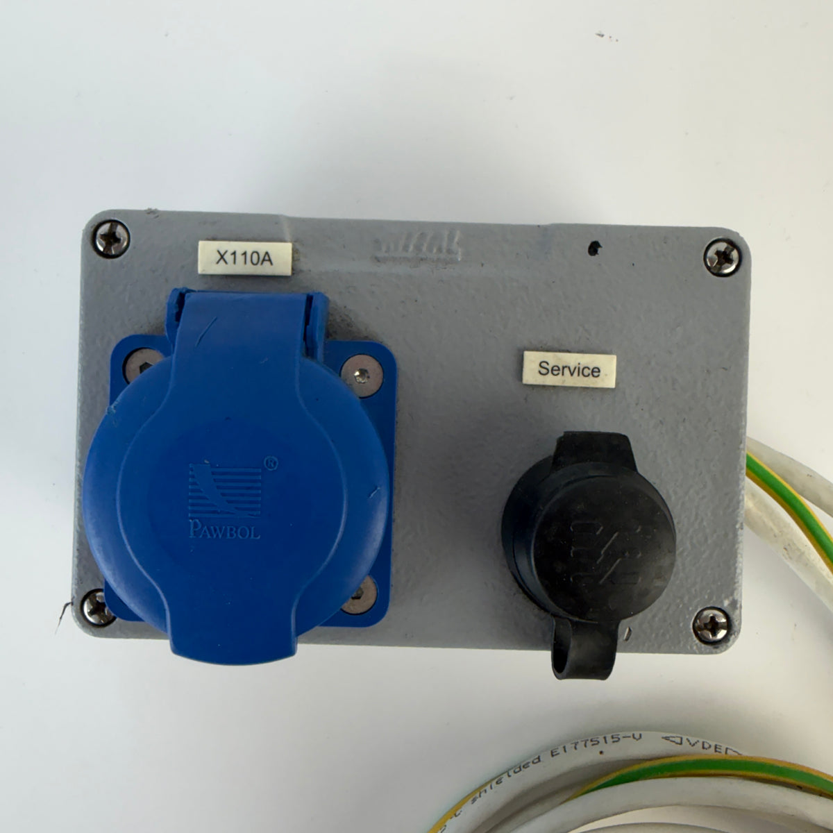 Rittal Industrial Service Connection Box with 16A 250V Socket & RJ45 Ethernet Port