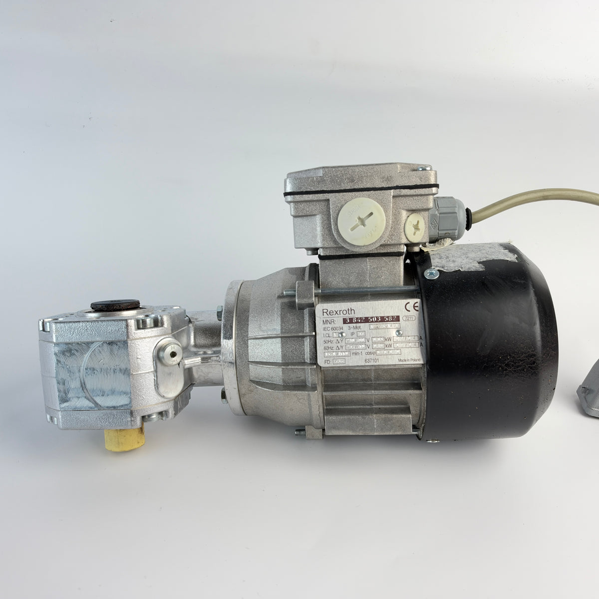 Bosch Rexroth 3842503582 Motor with 3842519243 GS137 15:1 Conveyor Gearbox Drive Assembly