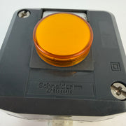 Lot of 2 Schneider Electric Harmony XALD Yellow/Amber Pilot Light Control Stations