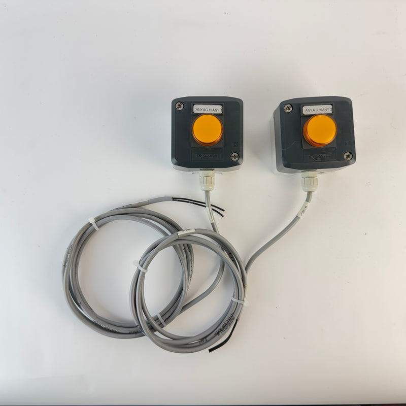 Lot of 2 Schneider Electric Harmony XALD Yellow/Amber Pilot Light Control Stations