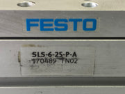 FESTO SLS-6-25-P-A, PNEUMATIC MINI-SLIDE CYLINDER