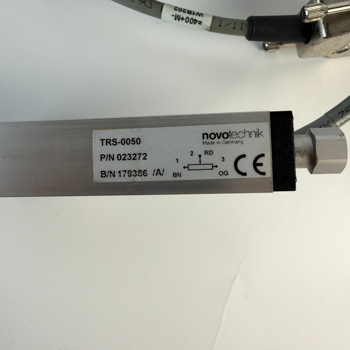 Novotechnik TRS-0050 023272 Linear Position Transducer 50mm with Cable and Mounting Plate