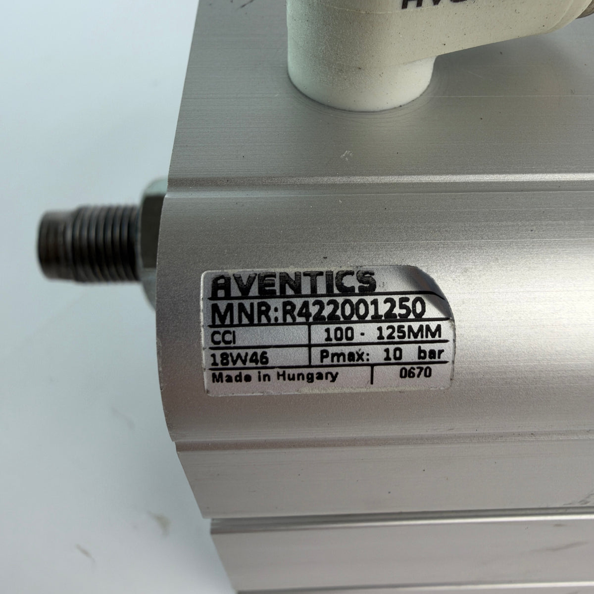 AVENTICS R422001250 CCI Pneumatic Cylinder 100mm Bore 125mm Stroke with 2 Sensors