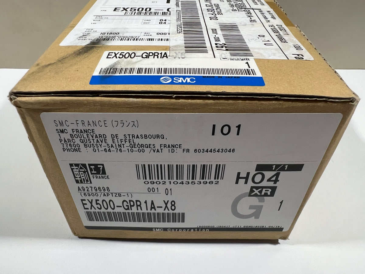 New in Box SMC EX500-GPR1A-X8 Gateway Interface Unit – EtherNet/IP, IP67