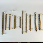 Lot of 10 Brass Grounding / Terminal Bus Bars with Screw Connections – Assorted Sizes