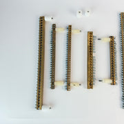 Lot of 10 Brass Grounding / Terminal Bus Bars with Screw Connections – Assorted Sizes