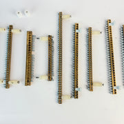 Lot of 10 Brass Grounding / Terminal Bus Bars with Screw Connections – Assorted Sizes