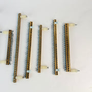 Lot of 10 Brass Grounding / Terminal Bus Bars with Screw Connections – Assorted Sizes