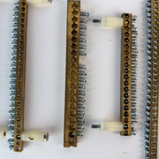 Lot of 10 Brass Grounding / Terminal Bus Bars with Screw Connections – Assorted Sizes