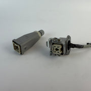 HARTING Han 4A 4+PE Industrial Heavy Duty Connector Plug & Panel Socket Set