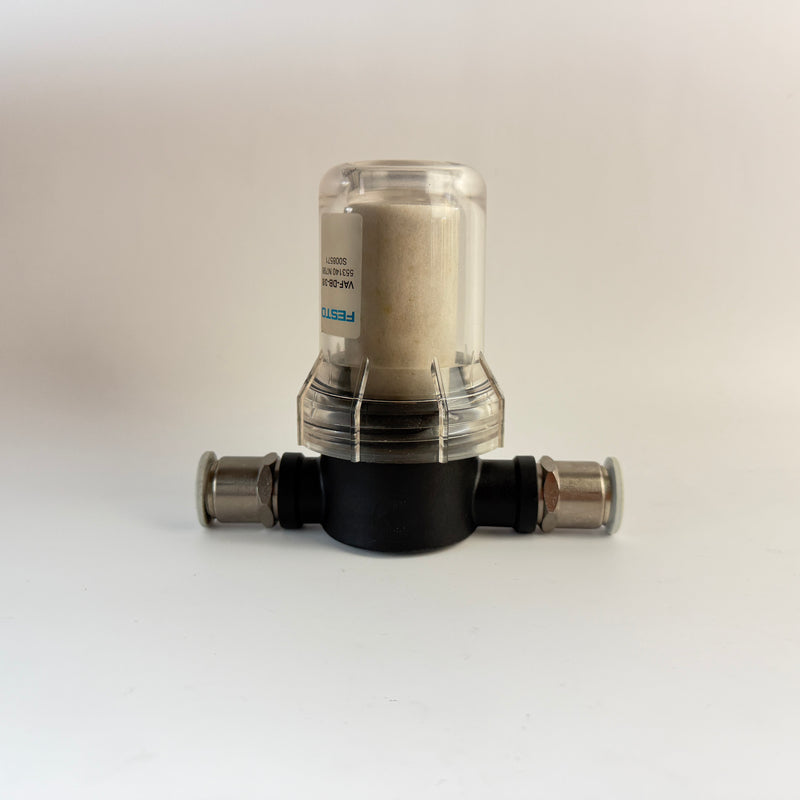 Festo VAF-DB-3/8 553140 Vacuum Filter 80µm G3/8 with Push-In Fittings